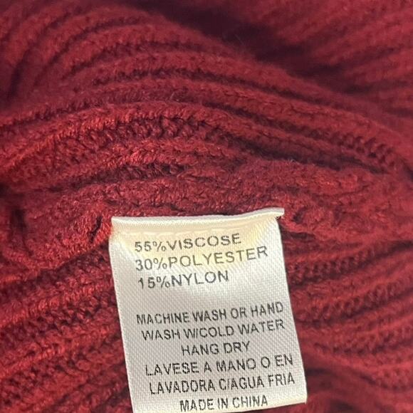 Cozy Co By Cozy Casual Mauve And Burgundy Stripe‎ Off Shoulder Sweater Size S/M - Picture 10 of 10